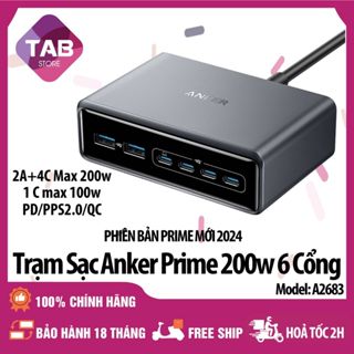 Trạm Sạc Anker Prime 6 Cổng 200w GaNPrime A2683 - Bảo Hành 18 Tháng
