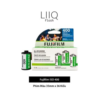  Phim Fujifilm ISO 400 Tách Hộp Màu Color 135 35mm x 36 Kiểu In Date Cho Máy Chụp Ảnh Film - LIIQ Flash 