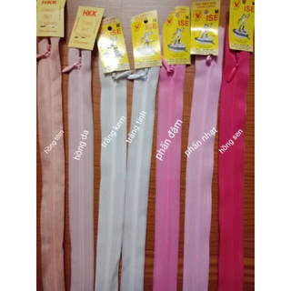 Khóa kéo giọt lệ dài 50cm(  giá 40k / 5 chiếc - khách có thể chọn laqnx màu )