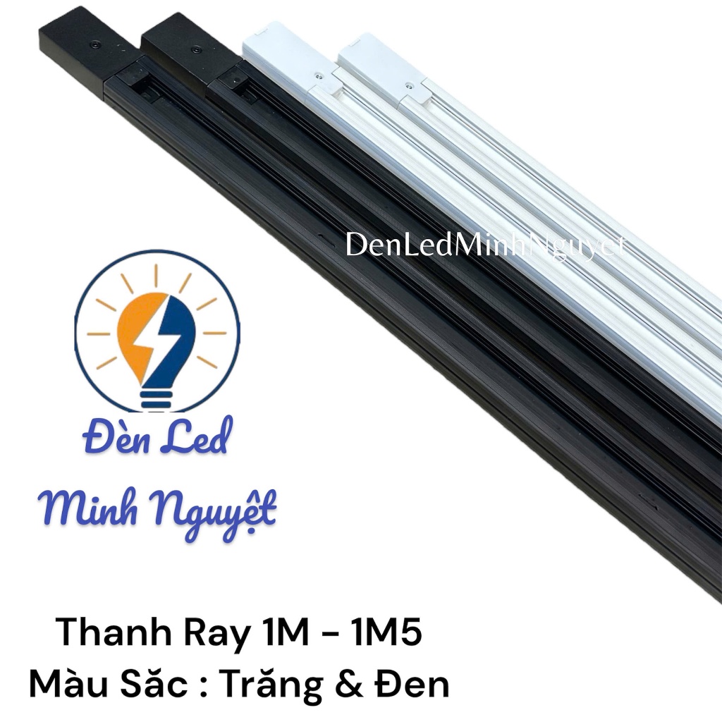 Thanh Ray Dùng Cho Đèn Rọi Dài 1M / 1M5 Trắng Và Đen