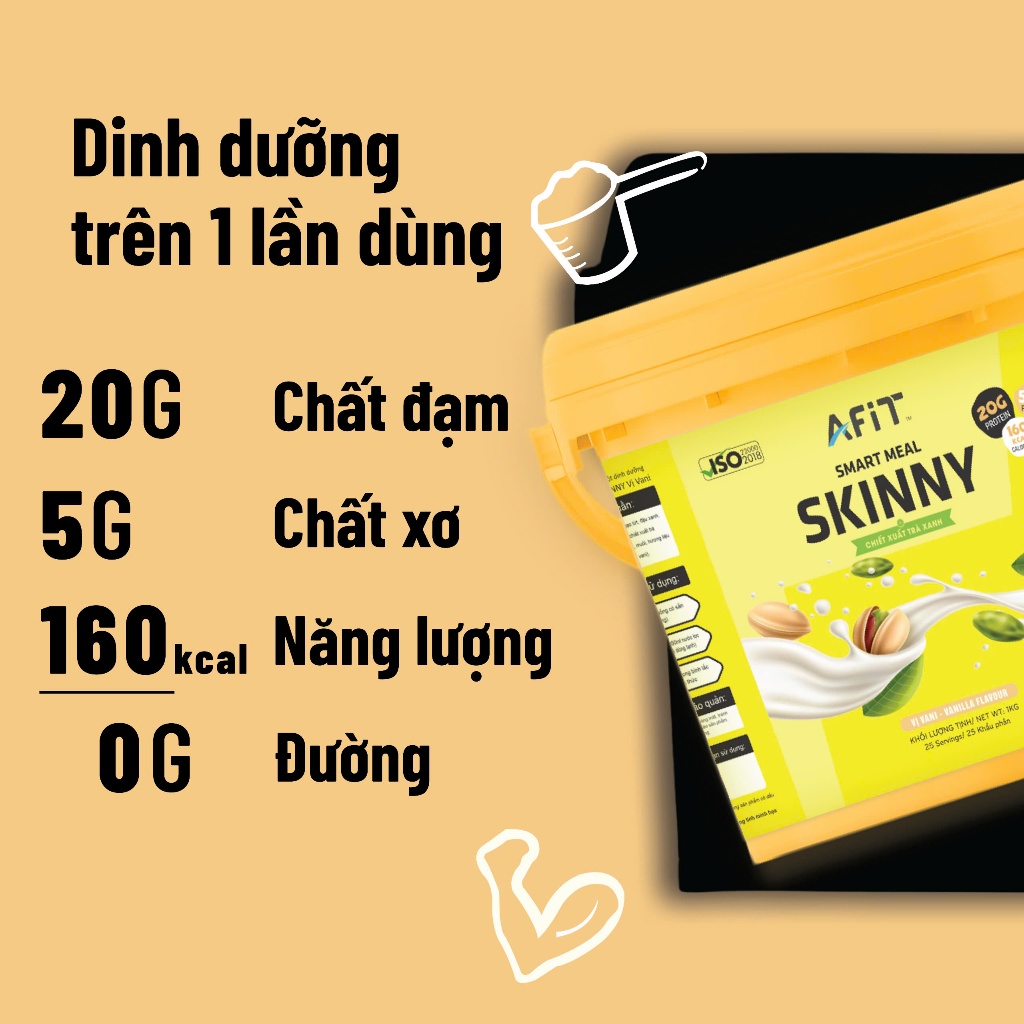 Giảm cân đốt mỡ SKINNY AFIT - giảm cân giảm mỡ cấp tốc an toàn hiệu quả, HỘP 1KG