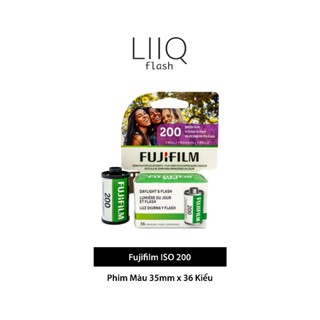  Phim Fujifilm ISO 200 Màu Color 135 35mm x 36 Kiểu Out Date Nhẹ Cho Máy Chụp Ảnh Film - LIIQ Flash 