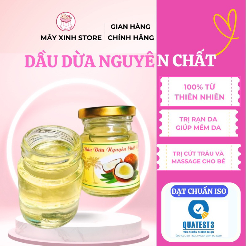 Dầu Dừa Trị Rạn Da Cho Mẹ Bầu Và Mẹ Sau Sinh, Dầu Mát Xa Cho Bé, Dầu Dưỡng Da Mây Xinh Store