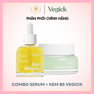 Bộ Đôi Cấp Ẩm Dưỡng Trắng Phục Hồi Trẻ Hoá Làn Da Vegick Kem Dưỡng B5 50ml Và Tinh Chất 30ml