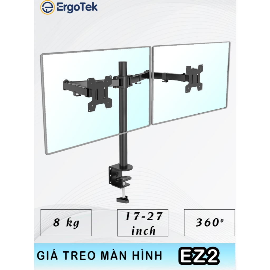 EZ2 M052 Giá Treo 2 Màn Hình- Arm 2 Màn Hình/ Xoay 360 độ - [Màn hình 17 - 27 Inch] [#F160 #H180]