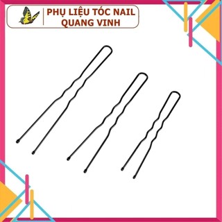Kẹp chữ u trang điểm bới tóc (hộp 100 cây đủ 3 size s, m, l)