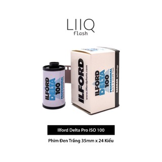Phim Ilford Delta Pro ISO 100, Đen Trắng B&W, 135/35mm x 24 Kiểu, In Date Cho Máy Chụp Ảnh Film - LIIQ Flash