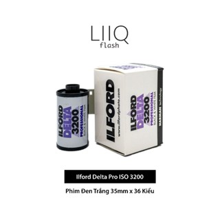 Phim Ilford Delta Pro ISO 3200, Đen Trắng B&W, 135/35mm x 36 Kiểu, In Date Cho Máy Chụp Ảnh Film - LIIQ Flash