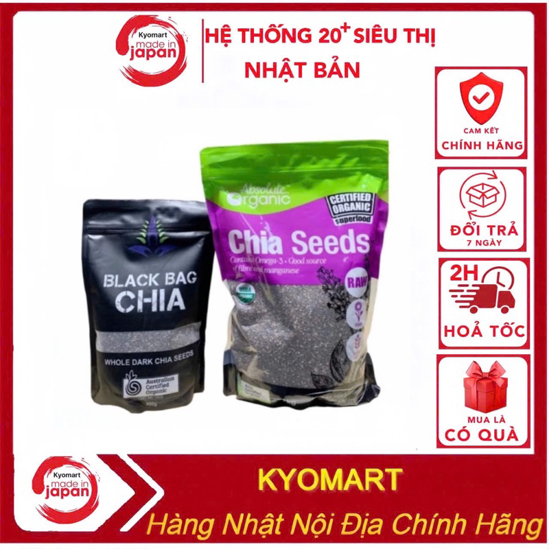 Hạt Chia ÚC BLACK BAG CHIA 500g _ Date mới