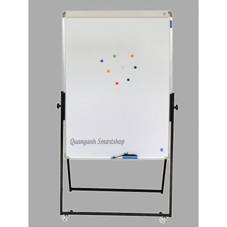 Bảng từ trắng có chân, bảng kẹp giấy, Bảng Flipchart chân gấp Eco (kèm quà tặng) KT từ 60x80 cm