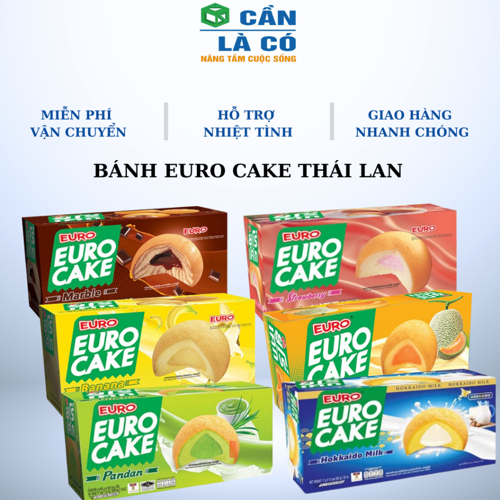 Bánh trứng EURO CAKE THÁI LAN ĐỦ VỊ