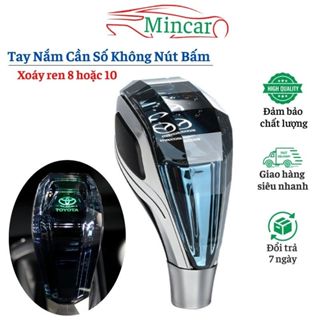 Tay Nắm Cần Số Ô Tô KHÔNG NÚT BẤM Pha Lê Có Đèn Led 5D Cảm Biến Cho Xe Hơi Toyota Misubishi Ford Hyundai Honda Mazda Kia