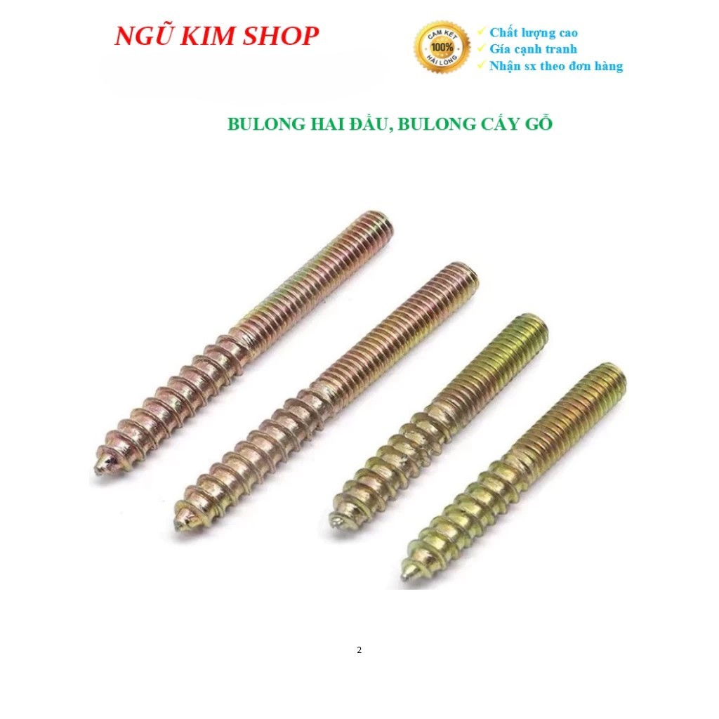 BULONG HAI ĐẦU _ BULONG CẤY GỖ M6, M8