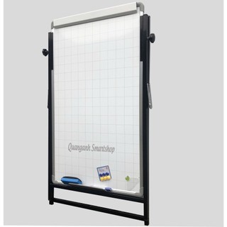 Bảng từ trắng có chân, bảng kẹp giấy, Bảng Flipchart chân gấp Eco (kèm quà tặng) KT từ 60x80 cm