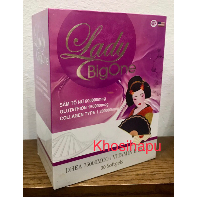 Viên nở ngực tăng vòng 1 Lady Bigone Sâm tố nữ Glutathione Collagen giúp Tăng nội tiết tố nữ Sáng da giảm nám hiệu quả