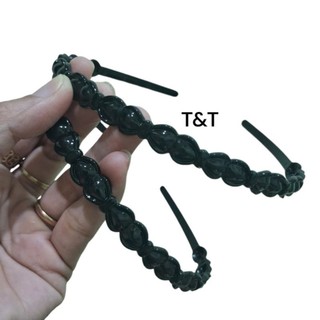 Combo 2 cái Bờm cài tóc nơ màu đen bóng dễ thương
