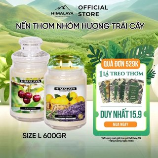 Nến thơm Himalaya nhóm hương trái cây 2 bấc size L 600gr