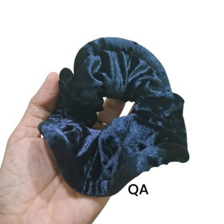 Combo 5 Dây cột tóc nhung màu đen mã 030 (cở to 10-12cm)