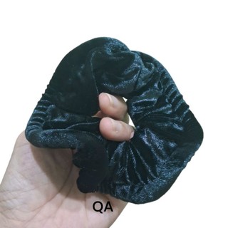 Combo 5 Dây cột tóc nhung màu đen mã 030 (cở to 10-12cm)