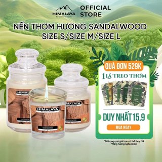 Nến thơm Himalaya hương Sandalwood size S/size M/size L