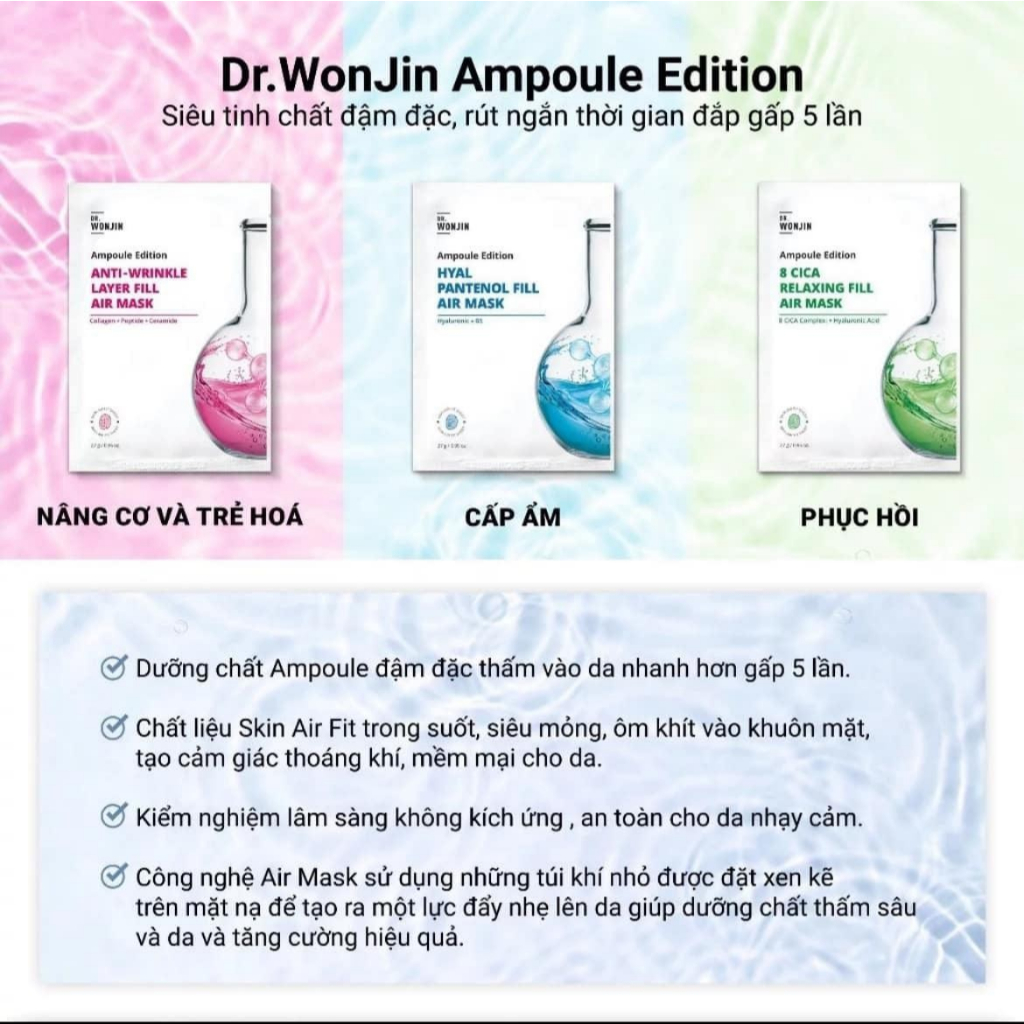 Mặt Nạ Wonjin Concentrated Ampoule Mask/ Ampoule Edition/ Wonjin Effect