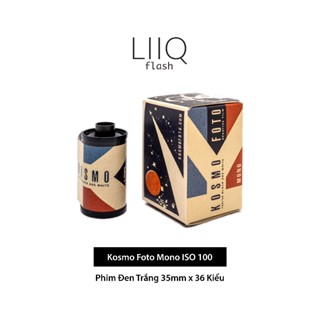 Phim Kosmo Foto Mono ISO 100, Đen Trắng B&W, 135/35mm x 36 Kiểu, In Date Cho Máy Chụp Ảnh Film - LIIQ Flash