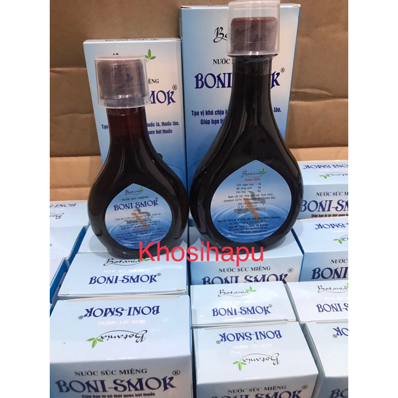 Nước súc miệng cai thuốc lá Boni-smok giúp cái thuốc lá thành công