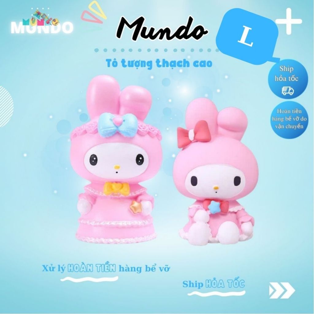 [MUNDO] Tượng Thạch Cao Tô Màu Melody Size L – Art Toy DIY Sáng Tạo