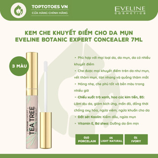 Kem che khuyết điểm cho da mụn Eveline Botanic Expert Tea Tree Concealer 7ml