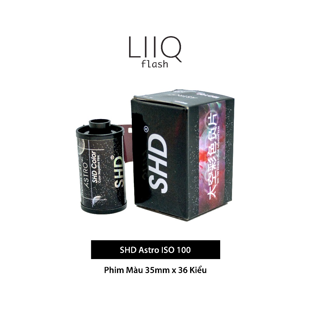 Phim SHD Astro ISO 100, Màu Color, 135/35mm x 36 Kiểu, In Date Cho Máy Chụp Ảnh Film - LIIQ Flash