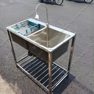 Chậu rửa chén có chân -  Combo chậu rửa chén có chân và vòi CR8245VLX