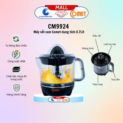 [HỎA TỐC] Máy vắt cam Comet CM9924 (dung tích 0.7L) - Hàng Chính Hãng
