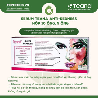 Serum Teana Super Peptides Antiredness giảm sưng viêm, mẩn đỏ, mụn, phục hồi da