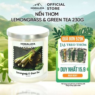 Nến thơm Himalaya hương Lemongrass & Green Tea 230g