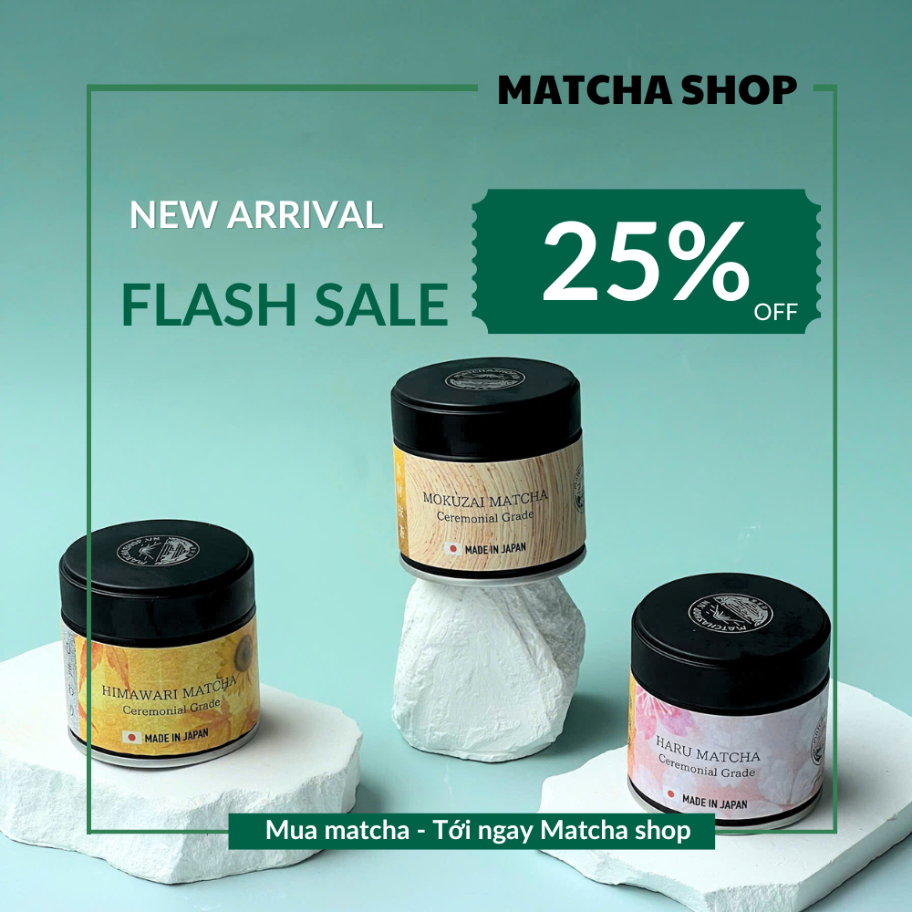 Bột Matcha Cao Cấp Nhập Khẩu Nhật Bản, Ceremonial Grade, Hộp 30G Dùng Pha Chế, Trà Đạo, Quà Tặng