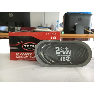 Hộp 20 miếng vá săm ô tô, xe máy Tech 18 (Oval, 100x50mm)