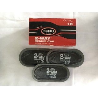 Hộp 20 miếng vá săm ô tô, xe máy Tech 18 (Oval, 100x50mm)
