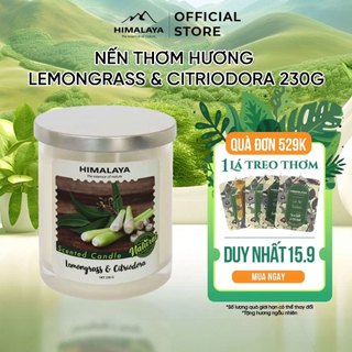Nến thơm Himalaya hương Lemongrass & Citriodora 230g