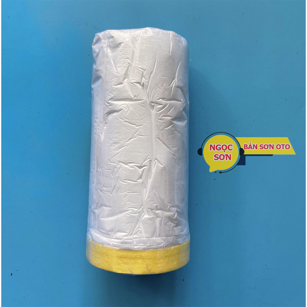 Nilon che sơn, nilon che bụi bẩn, màng bọc che có 1 đầu dán, bọc che phủ hàng tốt