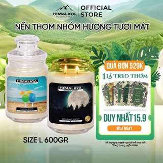 Nến thơm Himalaya nhóm hương tươi mát 2 bấc size M 600g