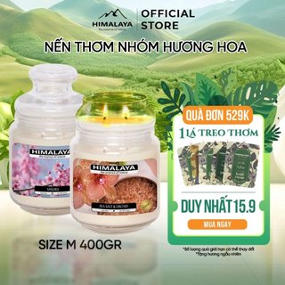 Nến thơm Himalaya nhóm hương hoa 2 bấc size M 400gr