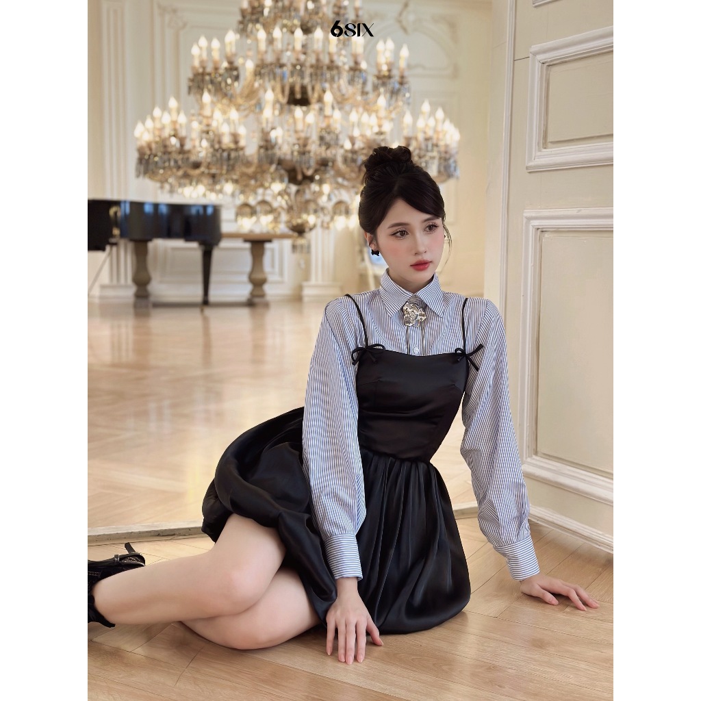 [6SIX closet] Váy DILY 2 dây tùng bí