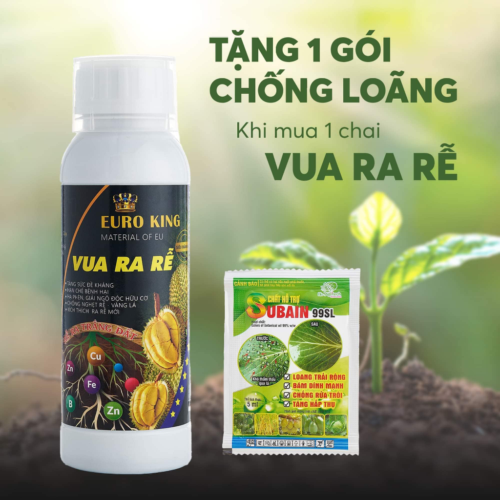 Vua Ra Rễ Euro King 500ml Mua 1 Chai Tặng 1 Gói Chống Loãng