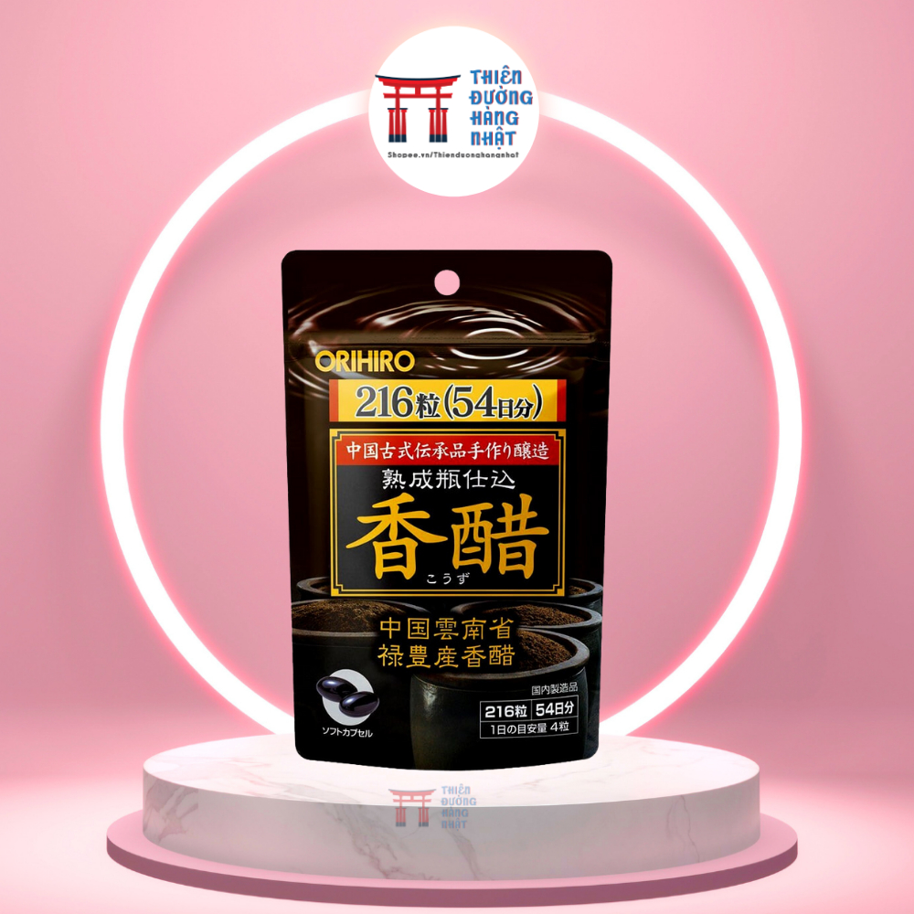 Viên Giấm Đen Giảm Cân Orihiro Kozu Capsule Nhật Bản túi 216 viên