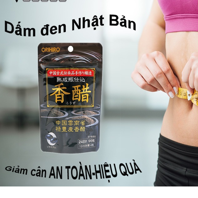 Viên Giấm Đen Giảm Cân Orihiro Kozu Capsule Nhật Bản túi 216 viên