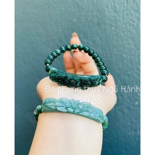Vòng tay lam hoa bay chạm hoa khai phú quý size 7mm siêu đẹp