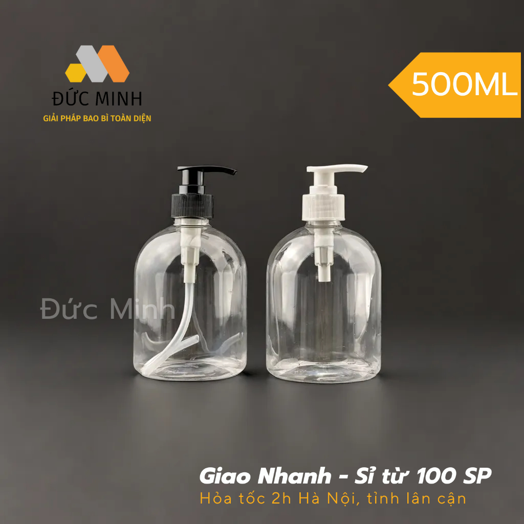 CHAI NHỰA BÉO LÙN 500ML CÁC LOẠI NẮP