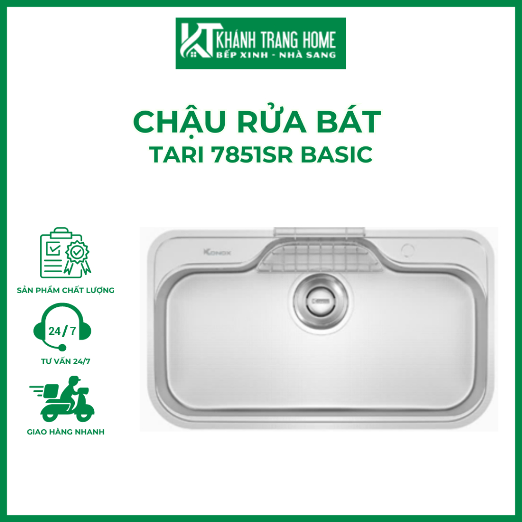 Chậu rửa bát chống xước phong cách Nhật TARI 7851SR Basic - Khánh Trang Home