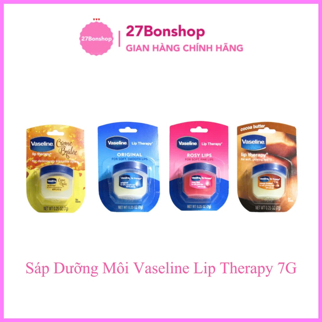 (MẪU MỚI) SÁP DƯỠNG MÔI VASELINE LIP THERAPY 7G