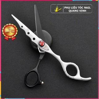 Bộ kéo cắt tóc Kasho HA 03 đen trắng (kéo tay phải)